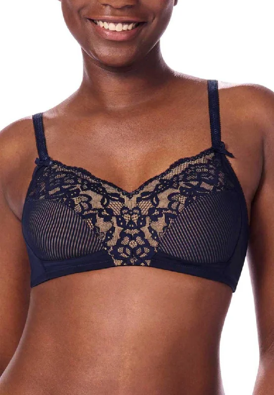 Women's push - up bras for enhanced cleavageAmoena Kyra Wire-Free Bra - Dark Blue/Sand