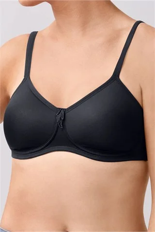 Women's demi - cup bras for a sexy lookAmoena Lara Wire-Free Bra - Black