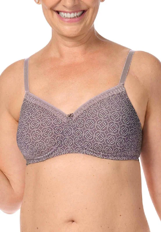 Women's bras with removable padsAmoena Liz Wire-Free Padded Bra - Mauve Multi