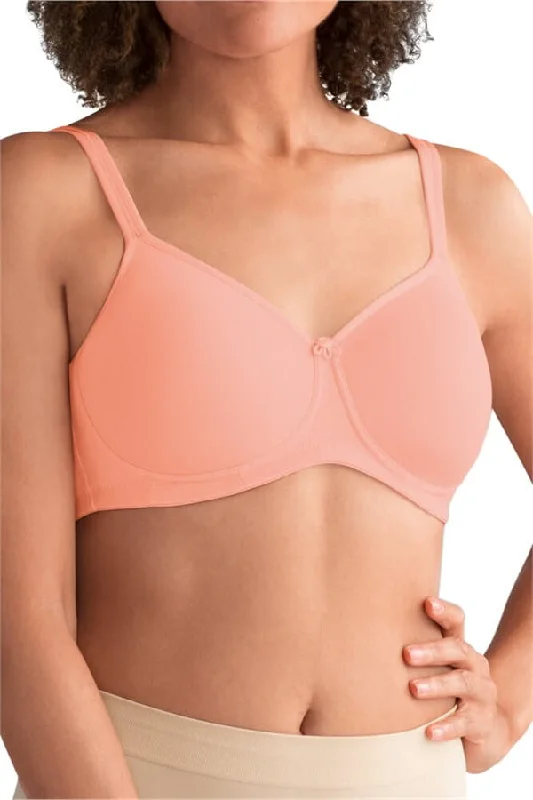 Women's bras featuring a microfiber materialAmoena Mara Padded Wire-Free Bra - Apricot