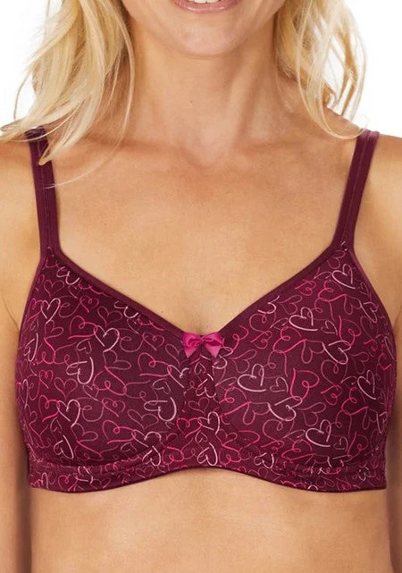 Women's bras made of breathable meshAmoena Mara Padded Wire-Free Bra - Burgundy