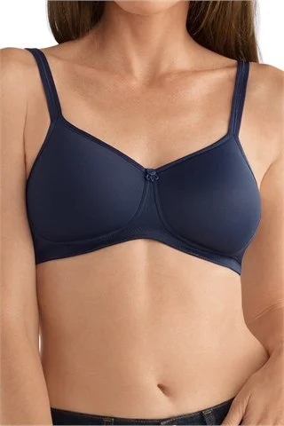 Women's striped brasAmoena Mara Padded Wire-Free Bra - Dark Blue