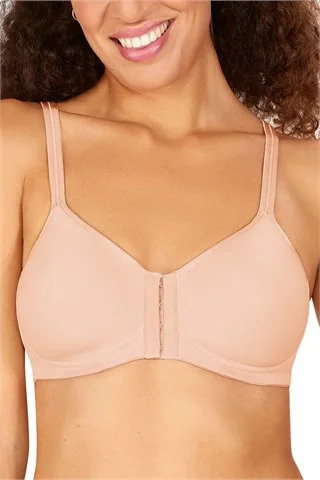 Women's bras with a contoured cup designAmoena Mara Wire-Free Front-Closure Padded Bra - Blush