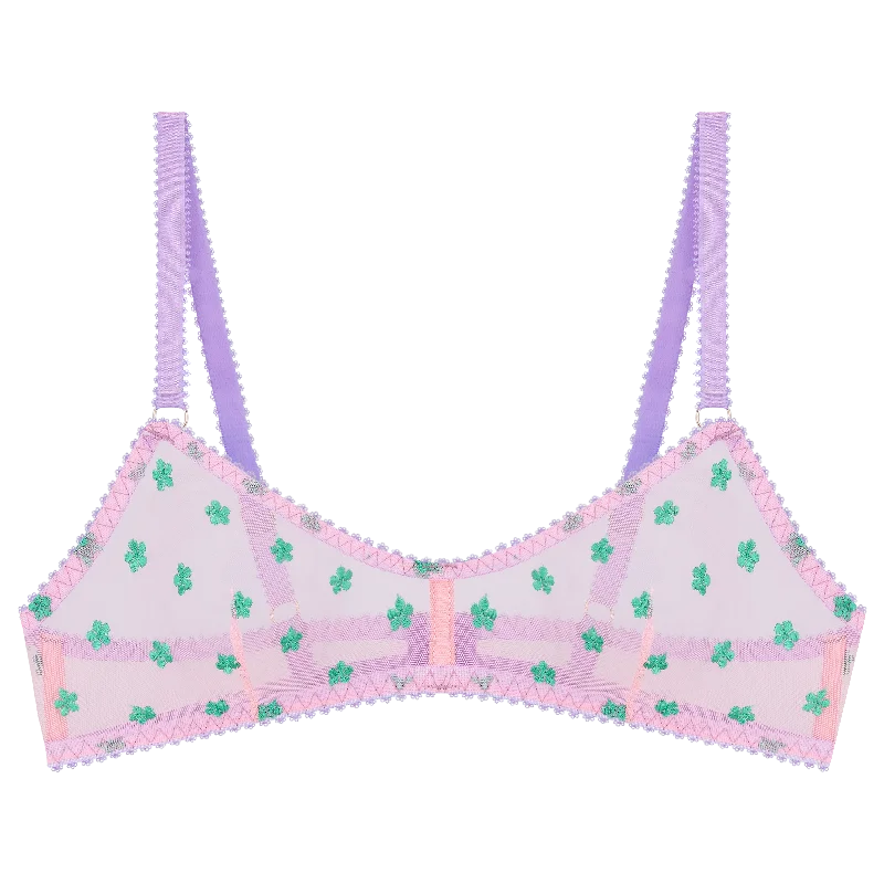 Women's sports bras with a racerback designArella Embroidery Bralette