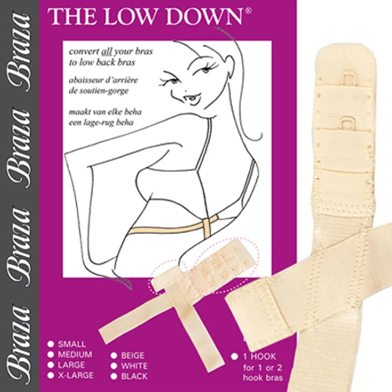 Women's white bras for a clean appearanceBraza The Low Down® - Low Back Bra Converter 1 Hook, Nude | Low Bra Bra Converter