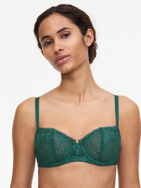 Women's bras with a neoprene componentChantelle - Day to Night Demi Bra - Green