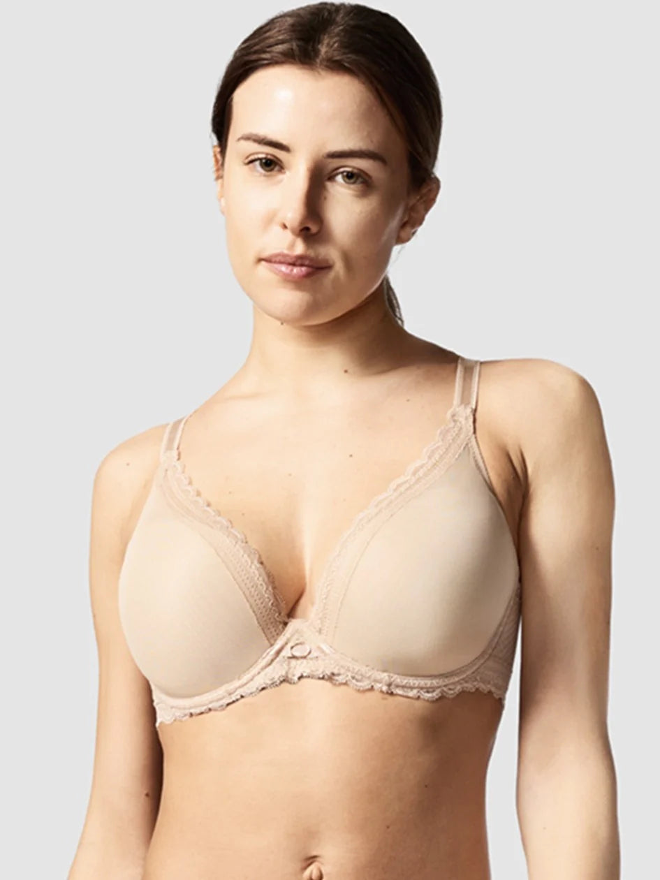 Women's bras using a bamboo fiber liningChantelle - Parisian Allure Plunge Bra - Nude