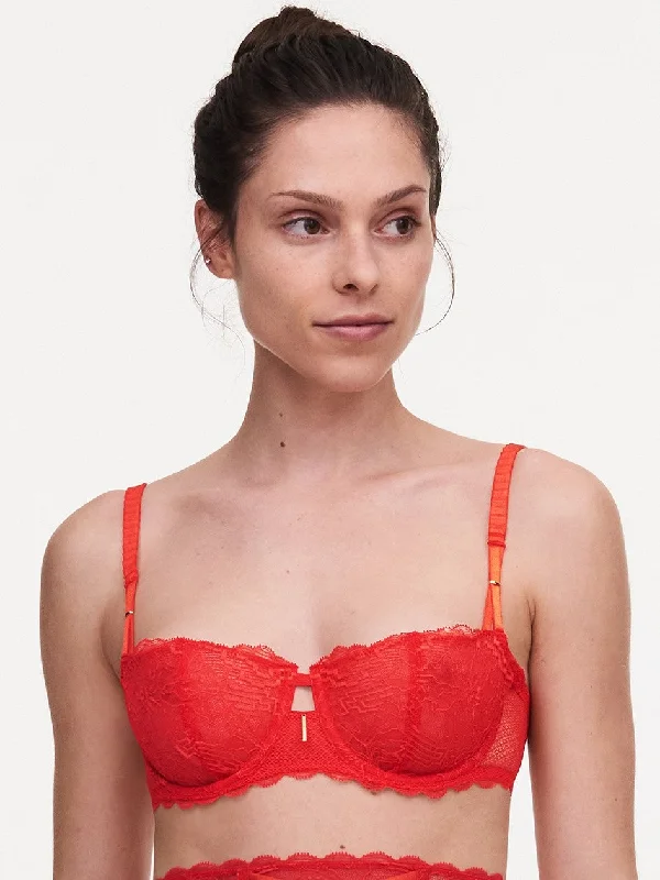 Women's full - cup bras for maximum coverageChantelle - Waltz Half Cup | Bright Poppy