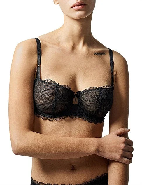 Women's bras made of soft cotton fabricChantelle - Waltz Half   Cup | Black