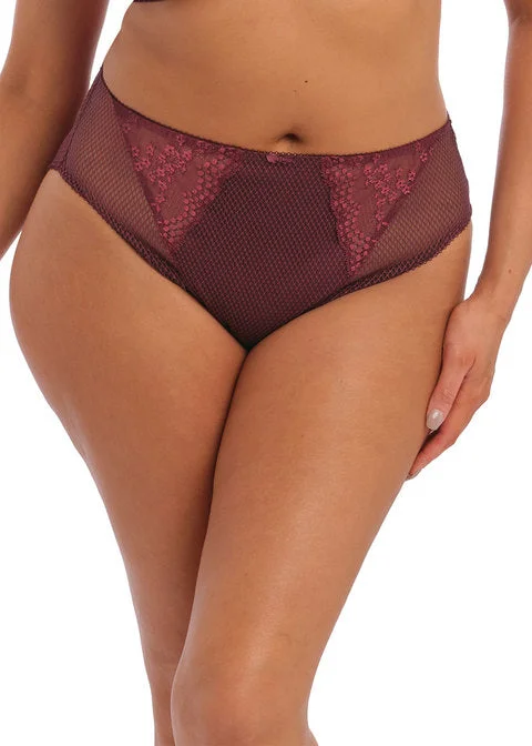 Women's white bras for a clean appearanceElomi Charley High Leg Brief, Aubergine