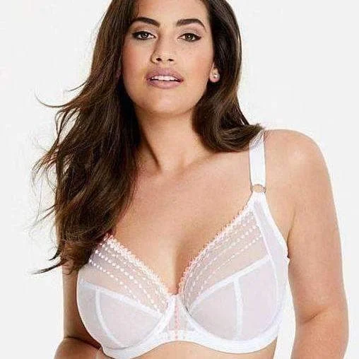 Women's pastel - colored bras for a soft lookElomi Matilda UW Plunge Bra in White EL8900