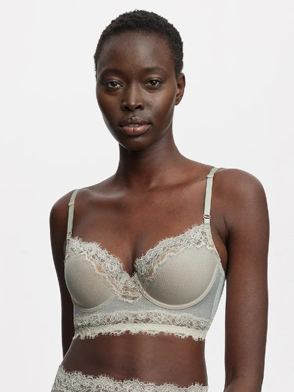 Women's pastel - colored bras for a soft lookEntice Longline Lace Bra