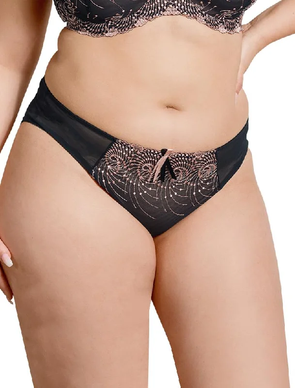 Women's bras with a seamless constructionFit Fully Yours Nicole Bikini Brief Panties, Black and Rose Gold