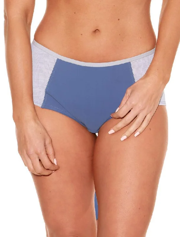 Women's demi - cup bras for a sexy lookFit Fully Yours Pauline Boyshort Panty, Blue / Silver