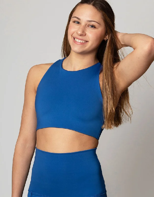 Women's bras with moisture - wicking propertiesFreestyle Crop Azure