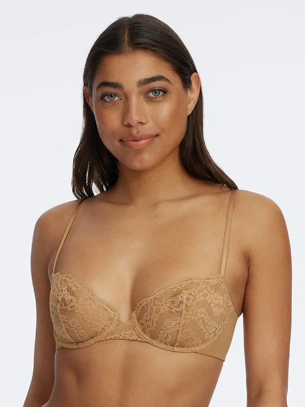 Women's wireless bras for all - day comfortImpress Floral Lace Balconette Bra