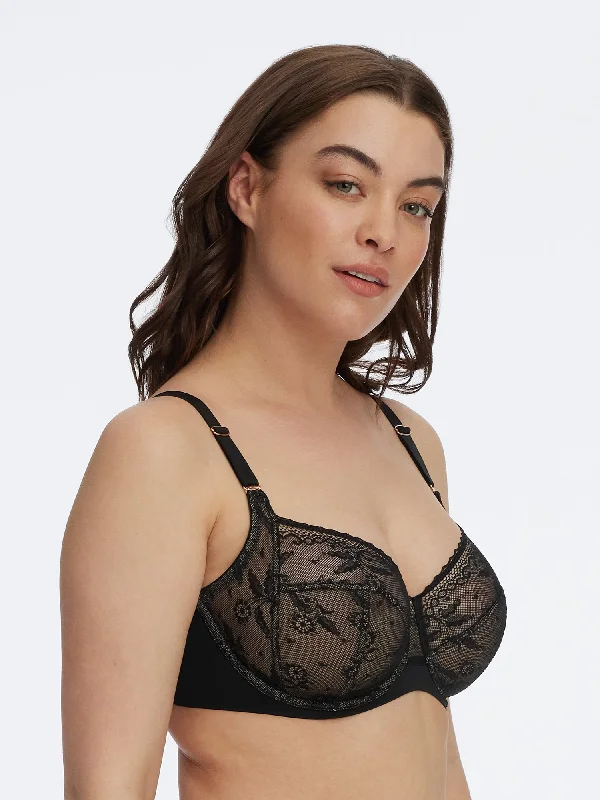 Women's bras with a lift and separate functionLacy Side Support Bra