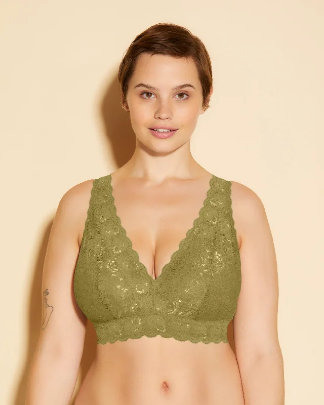 Women's bras with wide shoulder straps for supportBralette Longue Plungie Super Curvy