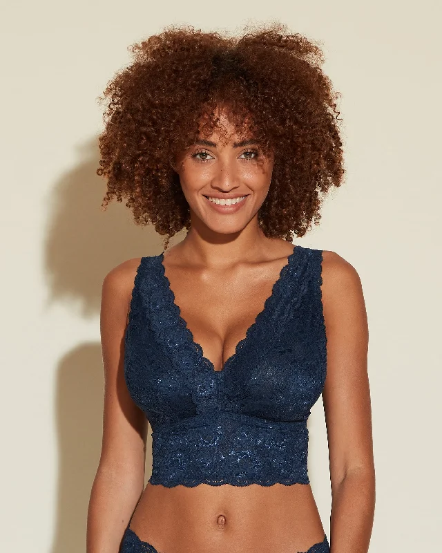 Women's polka - dot brasCurvy Plungie Longline Bralette