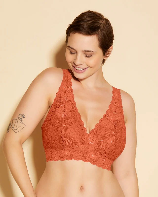 Women's demi - cup bras for a sexy lookSuper Curvy Plungie Longline Bralette