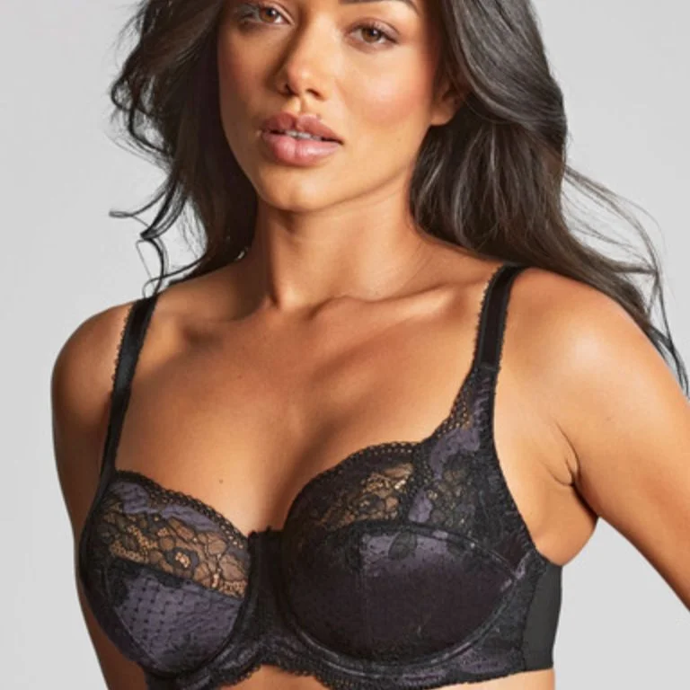 Women's animal - print brasPanache Clara Full Cup Bra 7255 in Charcoal/Black