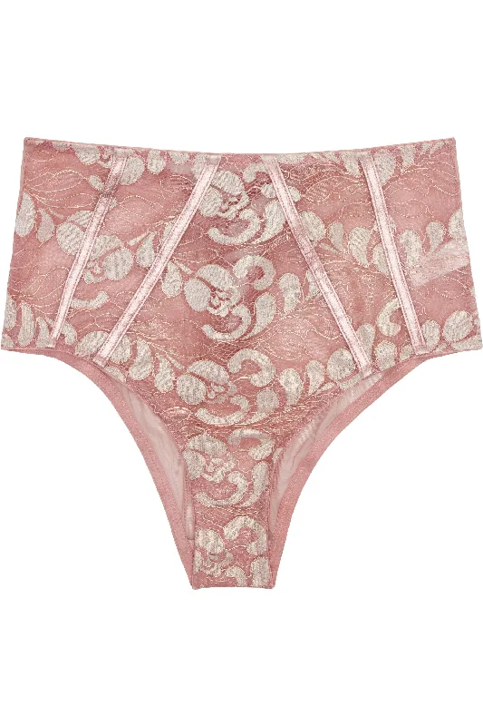 Women's striped brasPeek & Beau Quinn Pink leatherette and lace HW brief