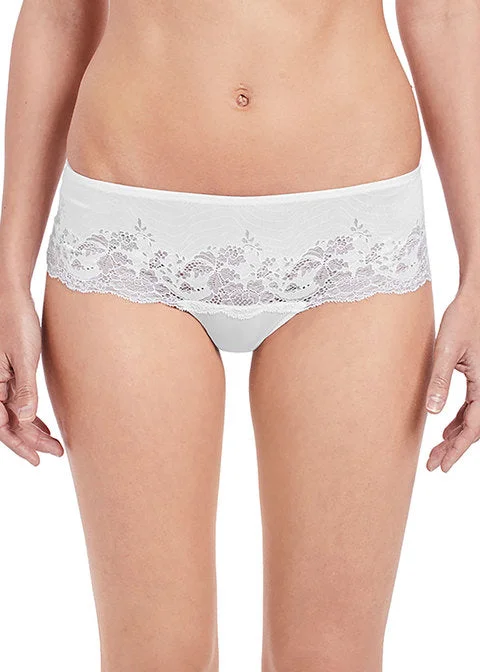 Women's demi - cup bras for a sexy lookWacoal Lace Affair Tanga Thong White