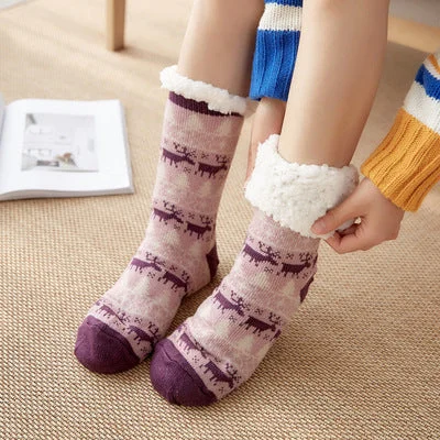 Women's floral - patterned brasWomen's Slipper Socks With Grippers Purple