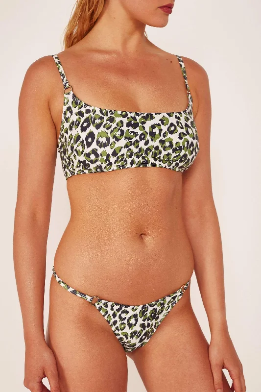 Women's bras with a cotton - polyester blendLeopard Brazilian Brief Khaki