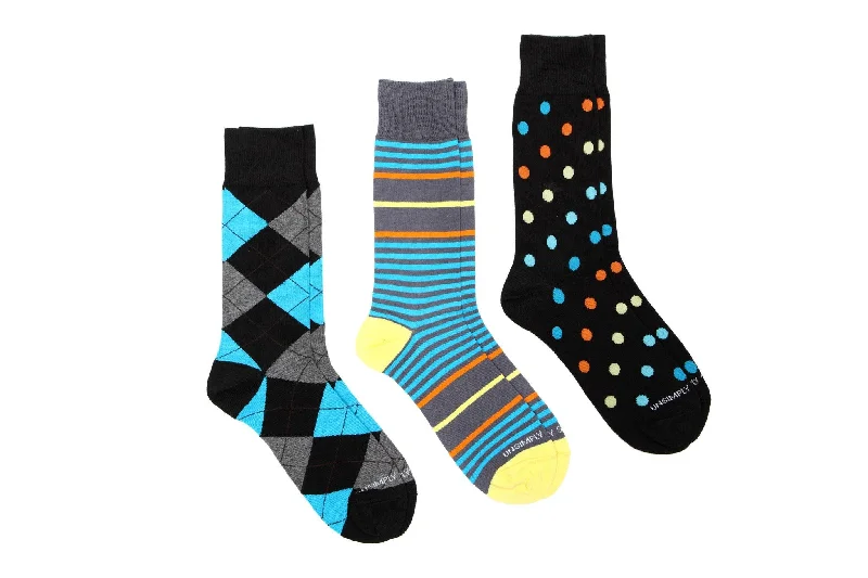 Women's ankle socks with a frilly edge3 Pair Combo Pack Socks