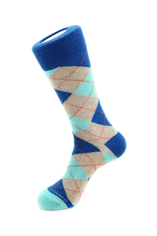 Women's thigh - high socks in a fishnet patternArgyle Sock