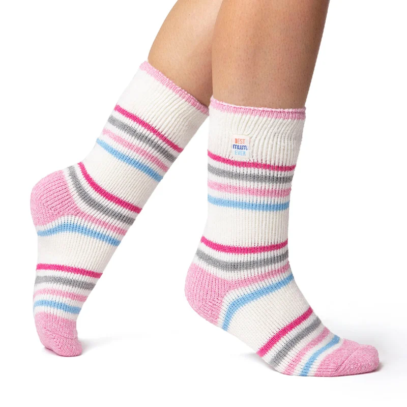 Women's wool - rich socks for winter warmthLadies Original Warm Wishes Gift Boxed Socks - "Best Mum Ever"