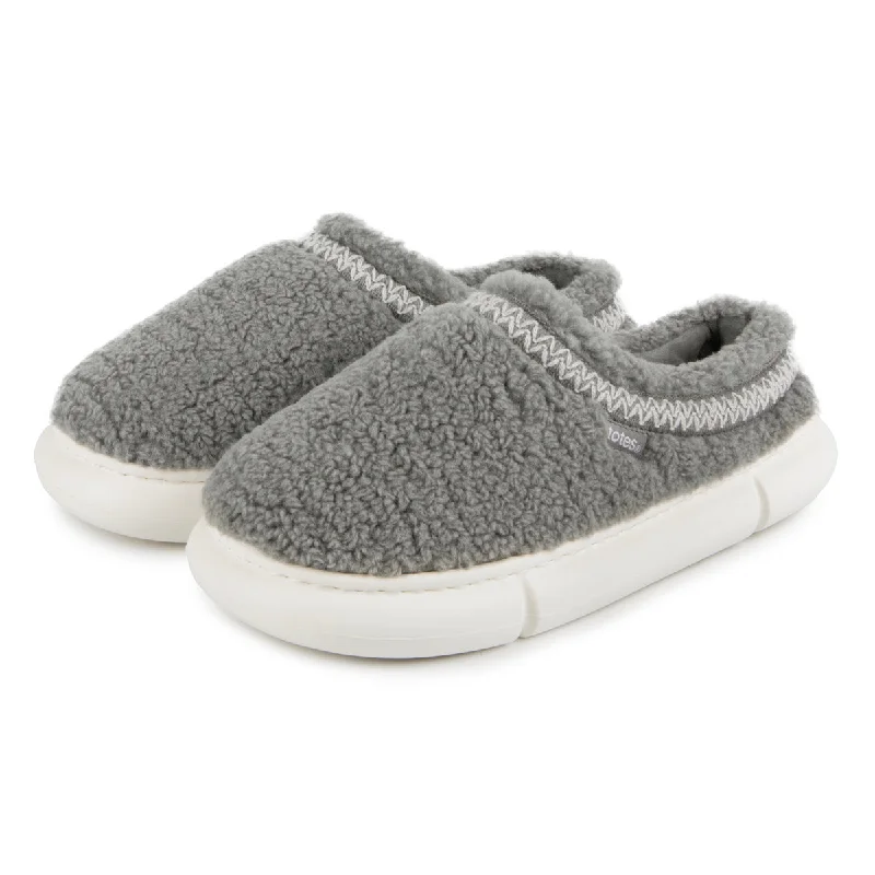 Women's crew socks with a polka - dot printBORG CLOUD SWEPT BACK MULE Womens Mule Slippers Grey