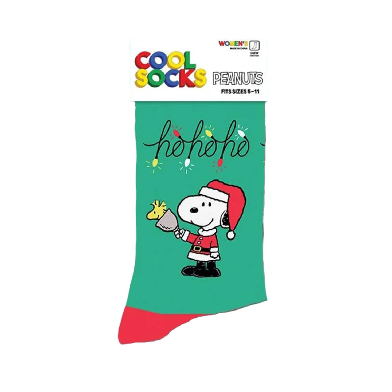 Women's microfiber socks for a lightweight optionCool Socks Women's Crew Socks - Snoopy Claus (Peanuts)