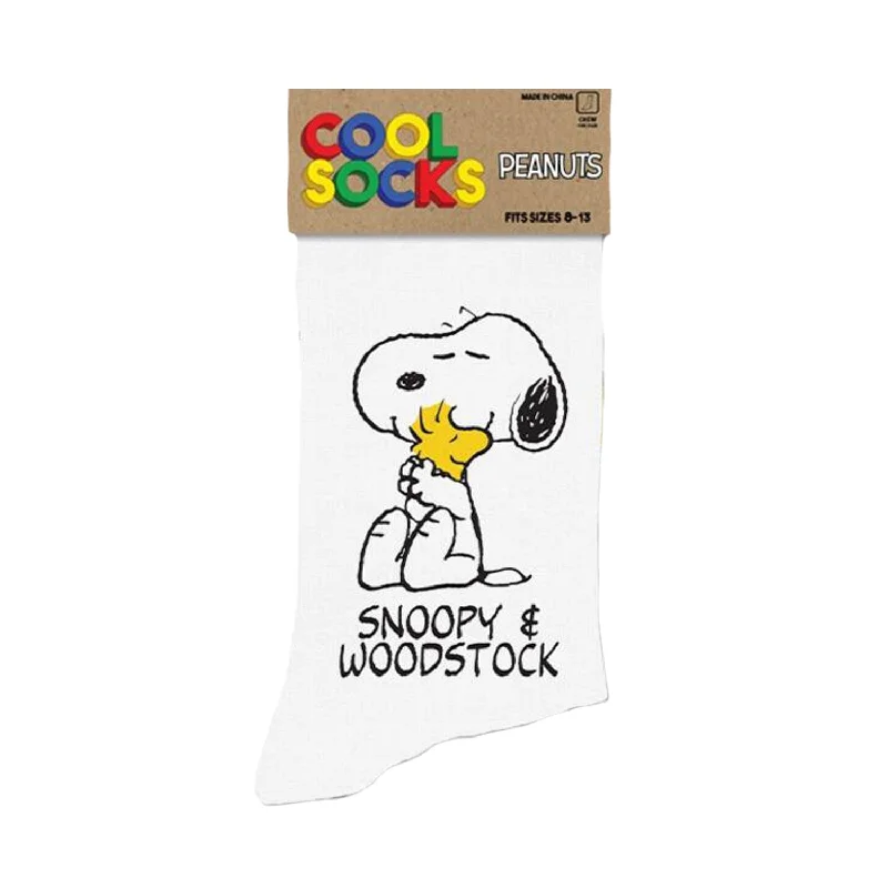 Women's hypoallergenic socks for sensitive skinCool Socks Women's Crew Socks - Snoopy & Woodstock (Peanuts)