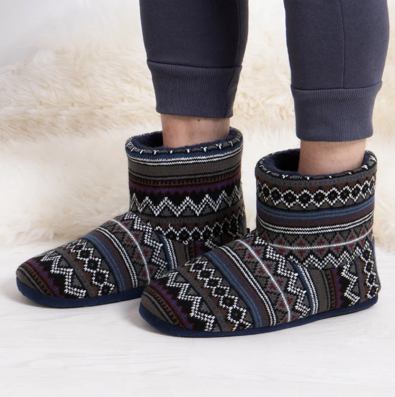 Women's anti - odor socks for long - day freshnessFAIR ISLE BOOT Slippers Mens Multi