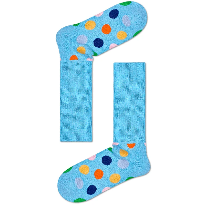 Women's cushioned sole socks for shock absorptionHappy Socks Women's Crew Socks - Cosy Big Dots