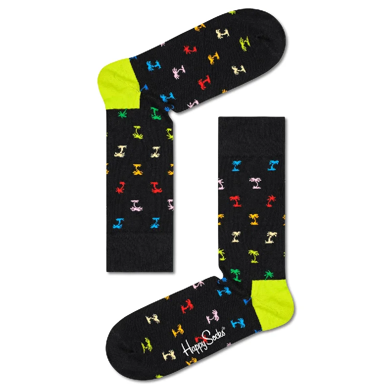 Women's crew socks with a polka - dot printHappy Socks Women's Crew Socks - Palm