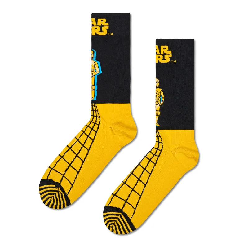 Women's argyle - patterned thigh - high socksHappy Socks x Star Wars Women's Crew Socks - C-3PO