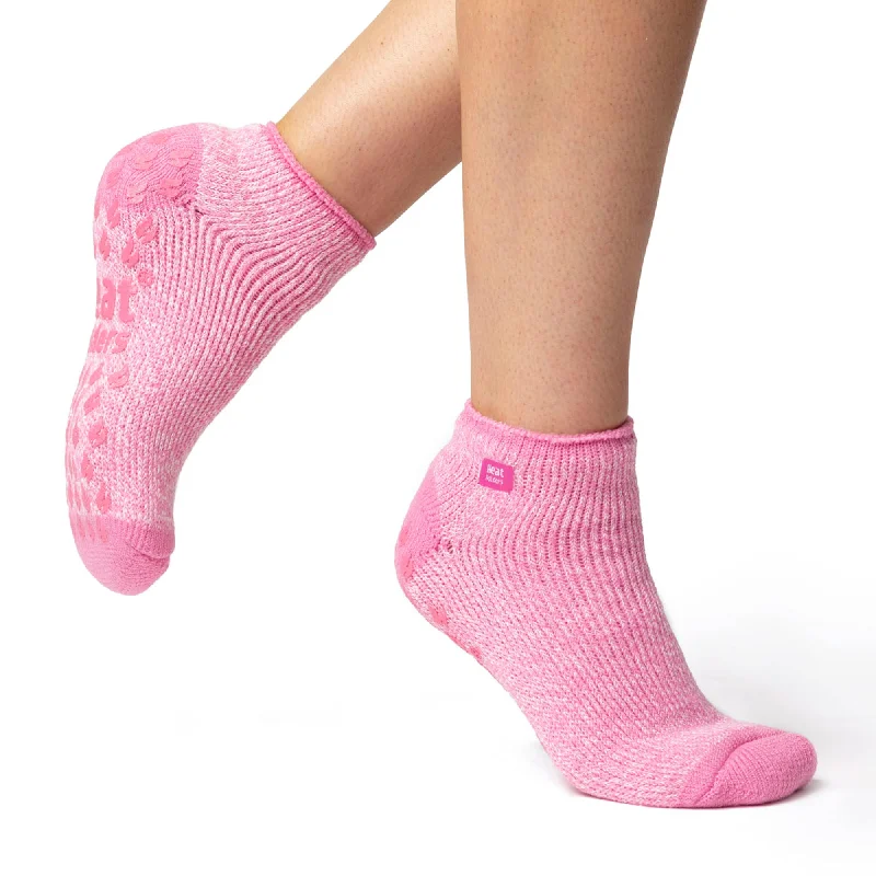 Women's non - slip socks for safetyLadies Original Iris Ankle Slipper Socks - Pink