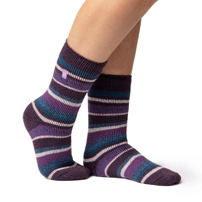 Women's anti - odor socks for long - day freshnessLadies Original Fantasia Socks - Heather & Teal