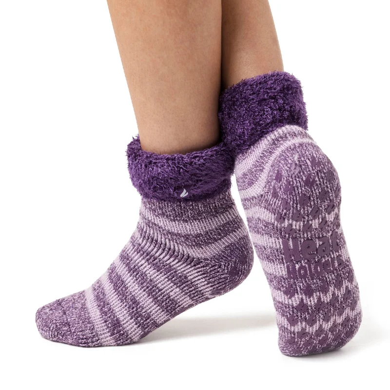 Women's nylon - reinforced socks for durabilityLadies Original Aukland Lounge Socks with Turnover Top - Purple