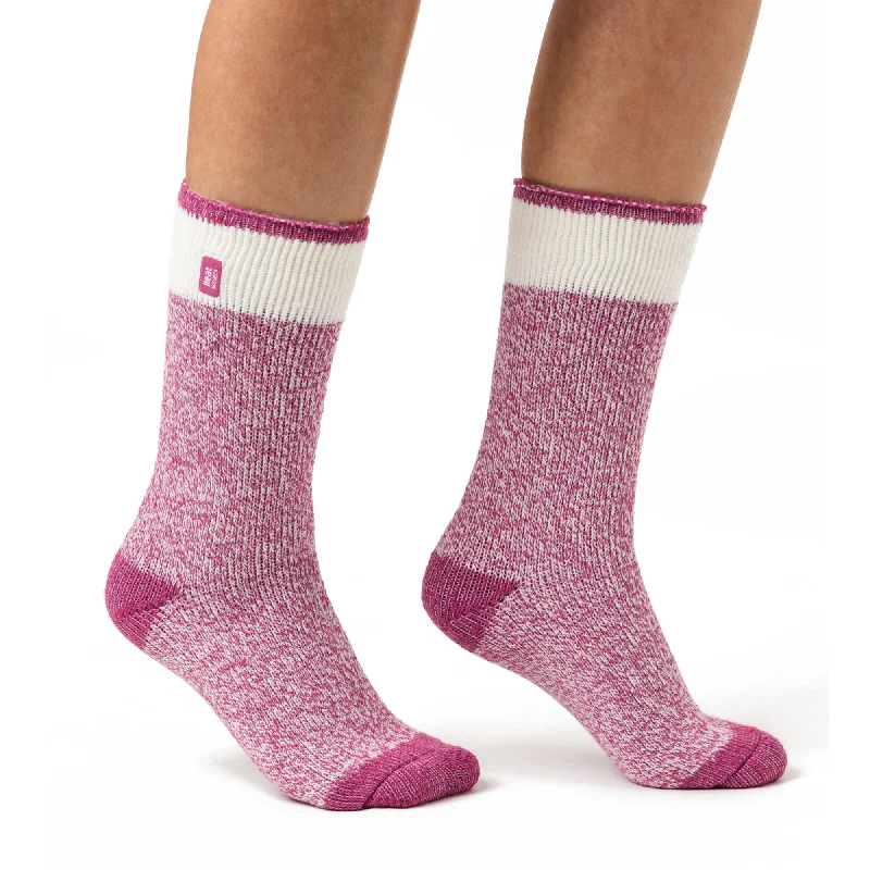 Women's cashmere - blend socks for extra softnessLadies Original Snowdrop Twist Socks - Pink