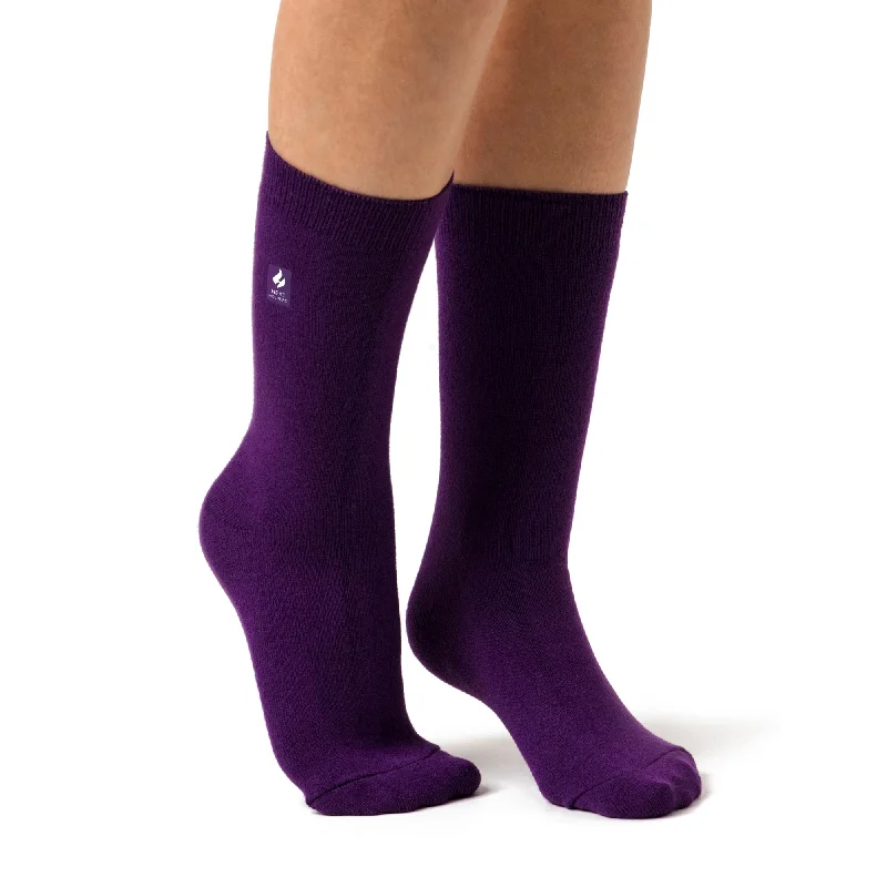 Women's ribbed knee - high socks for a classic lookLadies Ultra Lite Holly Socks - Purple