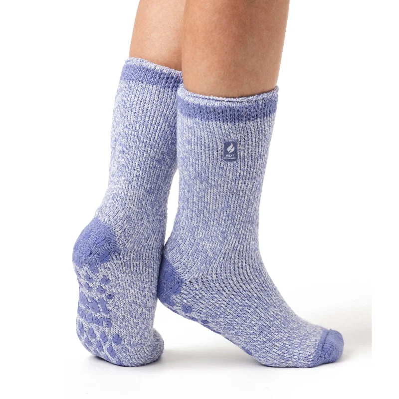 Women's thigh - high socks in a fishnet patternLadies Original Florence Slipper Socks - Denim