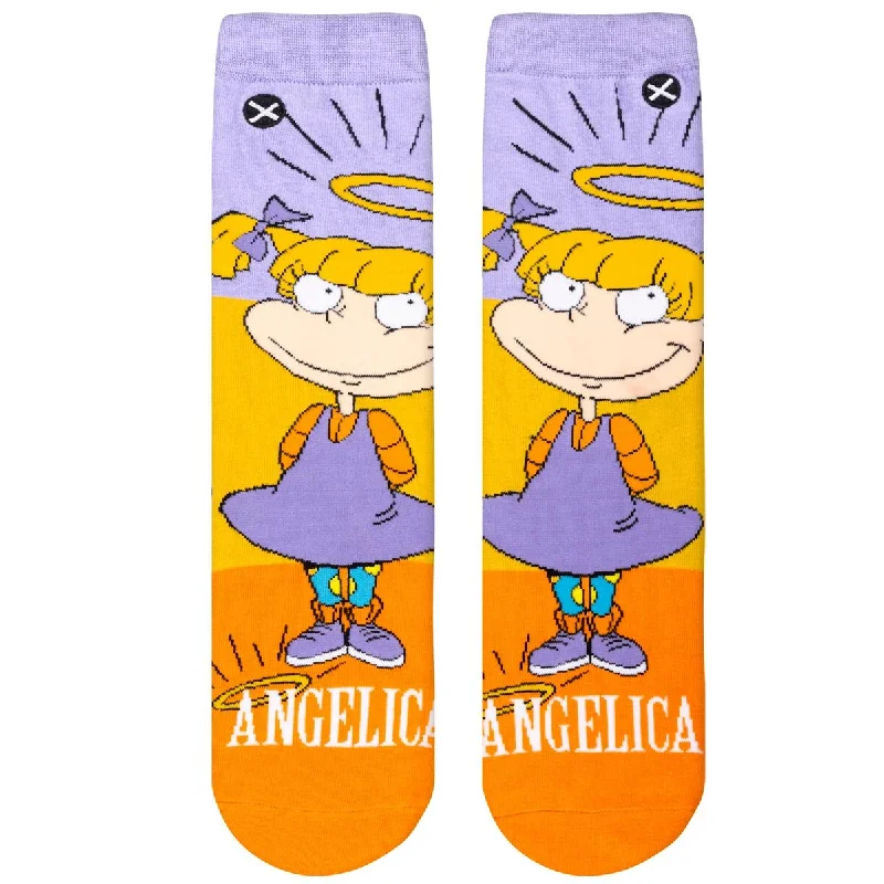 Women's leather - look socks for an edgy styleOdd Sox Women's Crew Socks - Angelica (Rugrats)