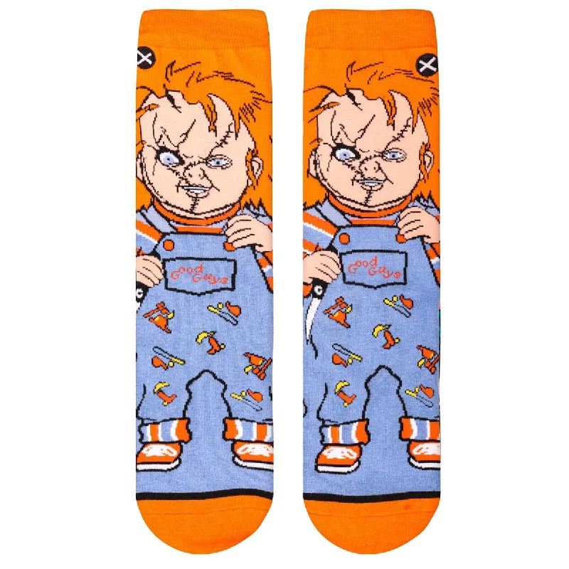 Women's argyle - patterned thigh - high socksOdd Sox Women's Crew Socks – Good Guy (Chucky)