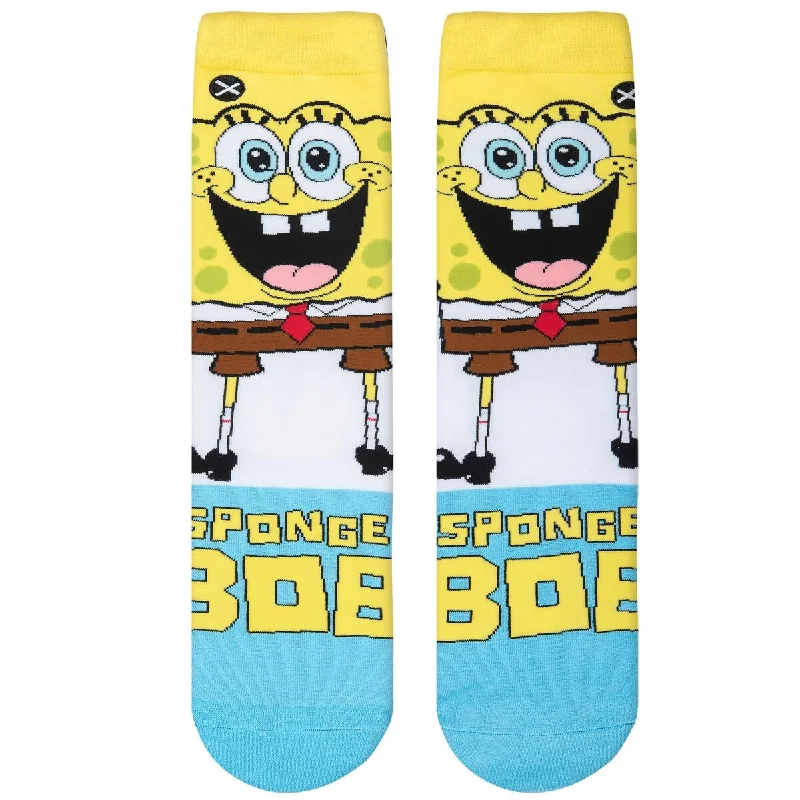 Women's cable - knit ankle socks for a cozy styleOdd Sox Women's Crew Socks - Spongebob Smilepants