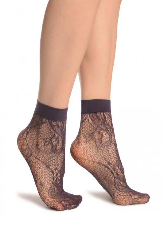 Women's compression socks for improved circulationPurple Gladiolus Flowers Ankle High Socks