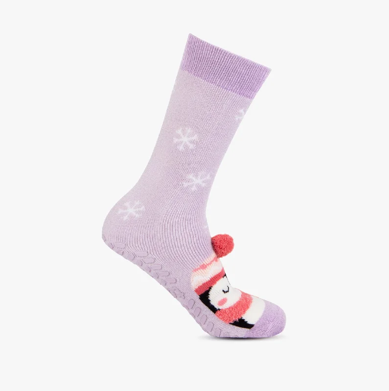 Women's over - the - calf socks with a stripe designSINGLE ORIGINAL SLIPPER SOCKS Womens Socks Penguin